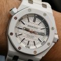 Audemars Piguet Royal Oak Offshore Diver Watch In White Ceramic Hands-On Hands-On